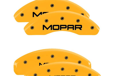 MGP 4 Caliper Covers Engraved Front & Rear 300 Red finish silver ch - Brakes Rotors Pads