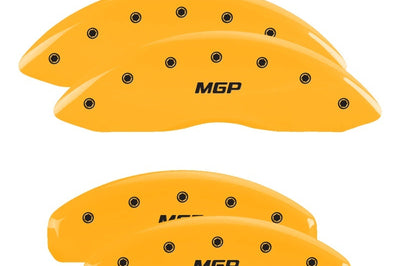 MGP 4 Caliper Covers Engraved Front & Rear Bowtie Black finish silver ch - Brakes Rotors Pads