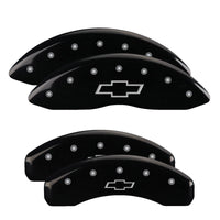 MGP 4 Caliper Covers Engraved Front & Rear Bowtie Black finish silver ch - Brakes Rotors Pads