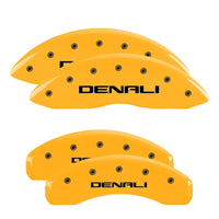MGP 4 Caliper Covers Engraved Front & Rear Denali Yellow finish black ch - Brakes Rotors Pads