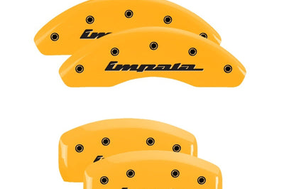 MGP 4 Caliper Covers Engraved Front & Rear Gen 5/Camaro Black finish silver ch - Brakes Rotors Pads