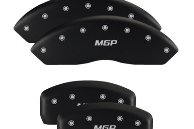 MGP 4 Caliper Covers Engraved Front & Rear Gen 5/Camaro Red finish silver ch Brakes Rotors Pads