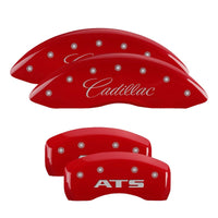MGP 4 Caliper Covers Engraved Front & Rear GMC Red finish silver ch - Brakes Rotors Pads