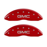 MGP 4 Caliper Covers Engraved Front & Rear GMC Red finish silver ch - Brakes Rotors Pads