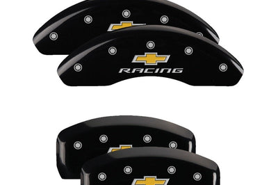MGP 4 Caliper Covers Engraved Front & Rear Impala Black finish silver ch - Brakes Rotors Pads