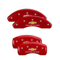 MGP 4 Caliper Covers Engraved Front & Rear Impala Red finish silver ch - Brakes Rotors Pads