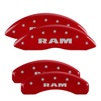MGP 4 Caliper Covers Engraved Front & Rear RAM Red finish silver ch - Brakes Rotors Pads