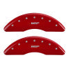 MGP 4 Caliper Covers Engraved Front & Rear Red finish silver ch - Brakes Rotors Pads