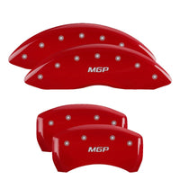 MGP 4 Caliper Covers Engraved Front & Rear Red finish silver ch - Brakes Rotors Pads