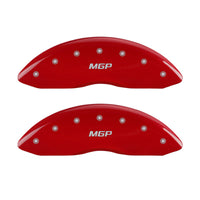 MGP 4 Caliper Covers Engraved Front & Rear Red finish silver ch - Brakes Rotors Pads