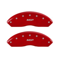 MGP 4 Caliper Covers Engraved Front & Rear Red finish silver ch - Brakes Rotors Pads