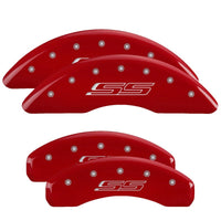 MGP 4 Caliper Covers Engraved Front & Rear Red finish silver ch - Brakes Rotors Pads