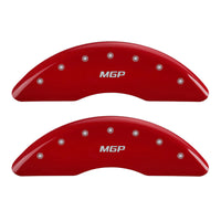 MGP 4 Caliper Covers Engraved Front & Rear Red finish silver ch - Brakes Rotors Pads