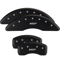 MGP 4 Caliper Covers Engraved Front & Rear RT1-Truck Red finish silver ch - Brakes Rotors Pads