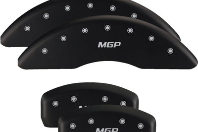 MGP 4 Caliper Covers Engraved Front & Rear RT1-Truck Red finish silver ch - Brakes Rotors Pads