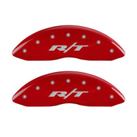 MGP 4 Caliper Covers Engraved Front & Rear RT1-Truck Red finish silver ch - Brakes Rotors Pads