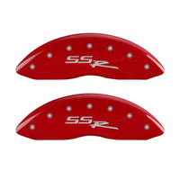 MGP 4 Caliper Covers Engraved Front & Rear SSR Red finish silver ch - Brakes Rotors Pads