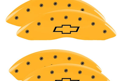 MGP 4 Caliper Covers Engraved Front & Rear Trailblazer style/SS Black finish silver ch - Brakes Rotors Pads