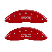 MGP 4 Caliper Covers Engraved Front & Rear Trailblazer style/SS Red finish silver ch - Brakes Rotors Pads