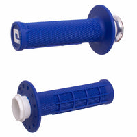 ODI Micro X Lock On Grips Half Waffle Blue/Silver