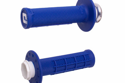 ODI Micro X Lock On Grips Half Waffle Blue/Silver