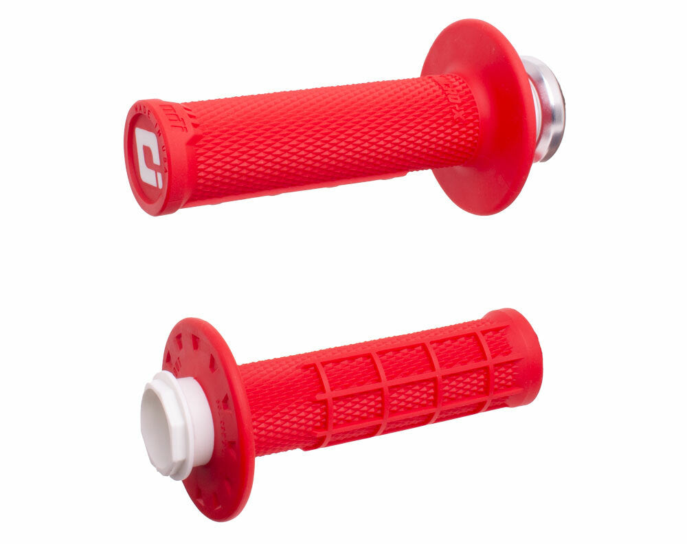 ODI Micro X Lock On Grips Half Waffle Red/Silver
