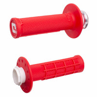 ODI Micro X Lock On Grips Half Waffle Red/Silver