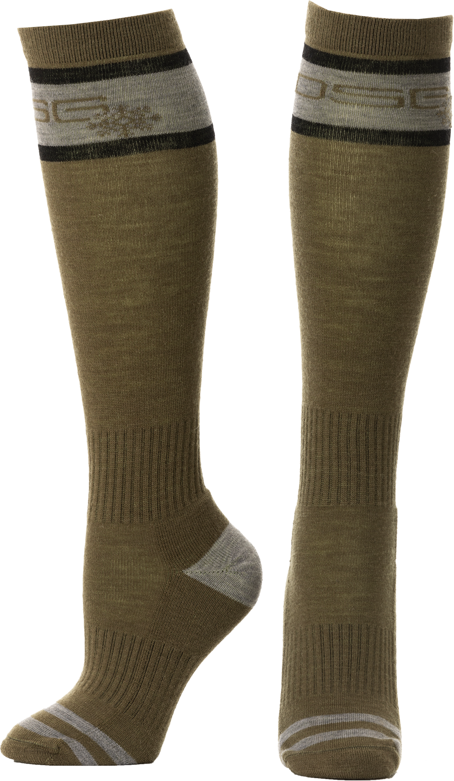 Dsg Mid Weight Socks Black - Dark Olive - Apparel Collection