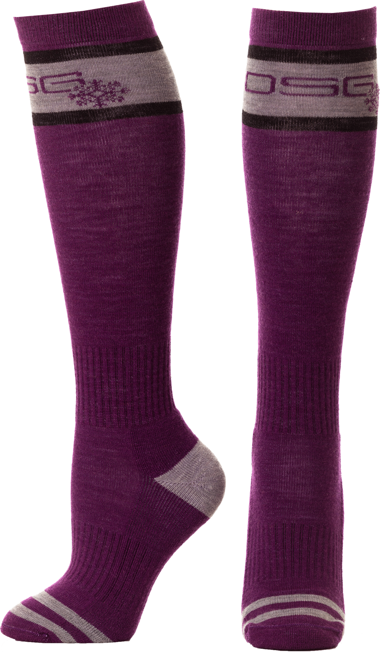 Dsg Mid Weight Socks Black - Deep Amethyst - Apparel Collection