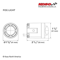 Koso Mini Led Fog Light Black Each