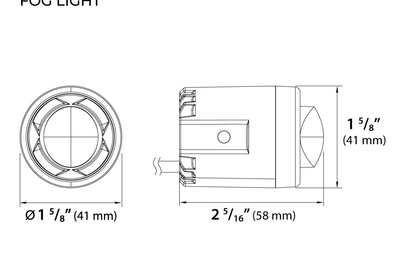 Koso Mini Led Fog Light Black Each