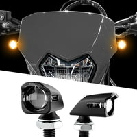 Xk Glow Mini Led Turn Signal Black Amber Pair