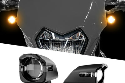 Xk Glow Mini Led Turn Signal Black Amber Pair