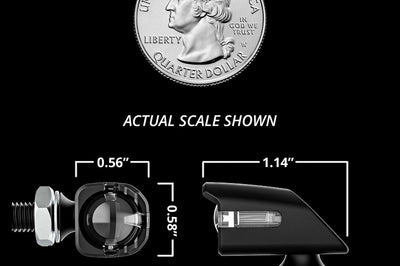 Xk Glow Mini Led Turn Signal Blk Kit Front & Rear Amber/red