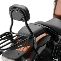 COBRA Mini Round Sissy Bar W/Pad Black Hon Rebel 1100