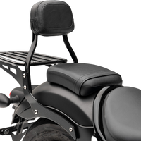 COBRA Mini Round Sissy Bar W/Pad Black Hon Rebel 300/500