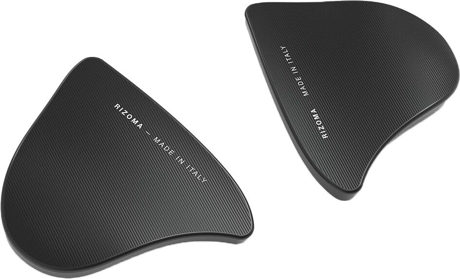 Rizoma Mirror Block Off Plates Pair Black Yam