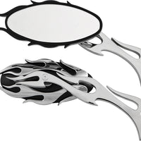 Harddrive Mirrors Flame W/flame Stem Black/chrome - Products