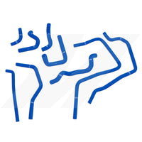 Mishimoto 01-05 Subaru WRX Blue Silicone Ancillary Hoses - Fabrication