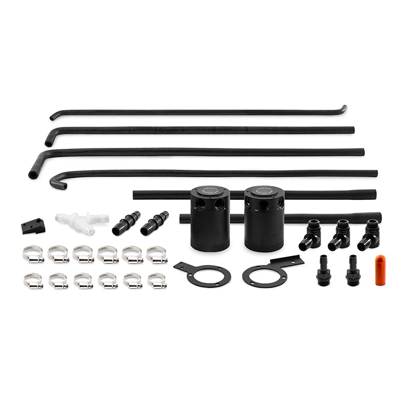 Mishimoto 08-14 Subaru WRX Baffled Oil Catch Can Kit - Black - Engine Components