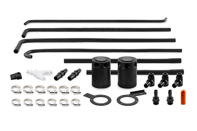 Mishimoto 08-14 Subaru WRX Baffled Oil Catch Can Kit - Black - Engine Components