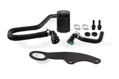Mishimoto 11-14 Ford Mustang GT Baffled Oil Catch Can Kit - Black - Engine Components