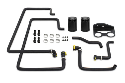 Mishimoto 18 + Ford F-150 2.7L EcoBoost Baffled Oil Catch Can Kit - Clear - Engine Components