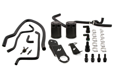 Mishimoto 2013 + Cadillac ATS 2.0T Baffled Oil Catch Can Kit - Black - Engine Components