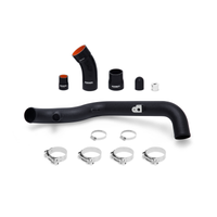 Mishimoto 2014 + Ford Fiesta ST Hot-Side Intercooler Pipe Kit - Wrinkle Black - Forced Induction