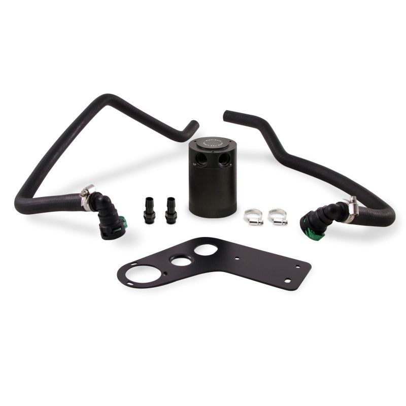 Mishimoto 2015 + Ford Mustang GT Baffled Oil Catch Can Kit - Black - Engine Components
