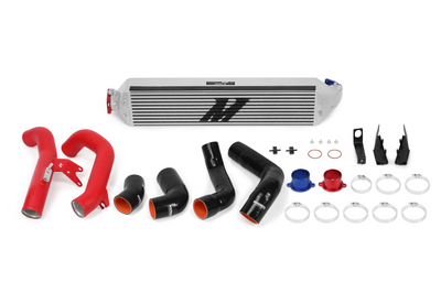 Mishimoto 2016 + Honda Civic 1.5T / 2017 + Si Silver Intercooler Kit w/Red Pipes - Forced Induction