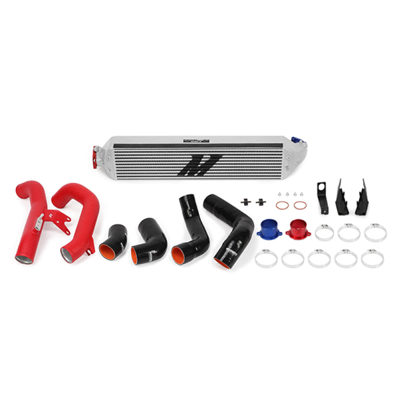 Mishimoto 2016 + Honda Civic 1.5T / 2017 + Si Silver Intercooler Kit w/Red Pipes - Forced Induction