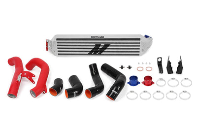 Mishimoto 2016 + Honda Civic 1.5T / 2017 + Si Silver Intercooler Kit w/Red Pipes - Forced Induction