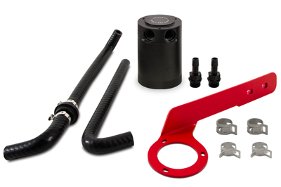 Mishimoto 2018 + Honda Accord 2.0T Baffled Oil Catch Can PCV Side - Red - Engine Components